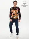 Мужской лонгслив базовый / Хеллоуинская тыква-хання (P007_P004ooo3016207, P004ooo3016207)