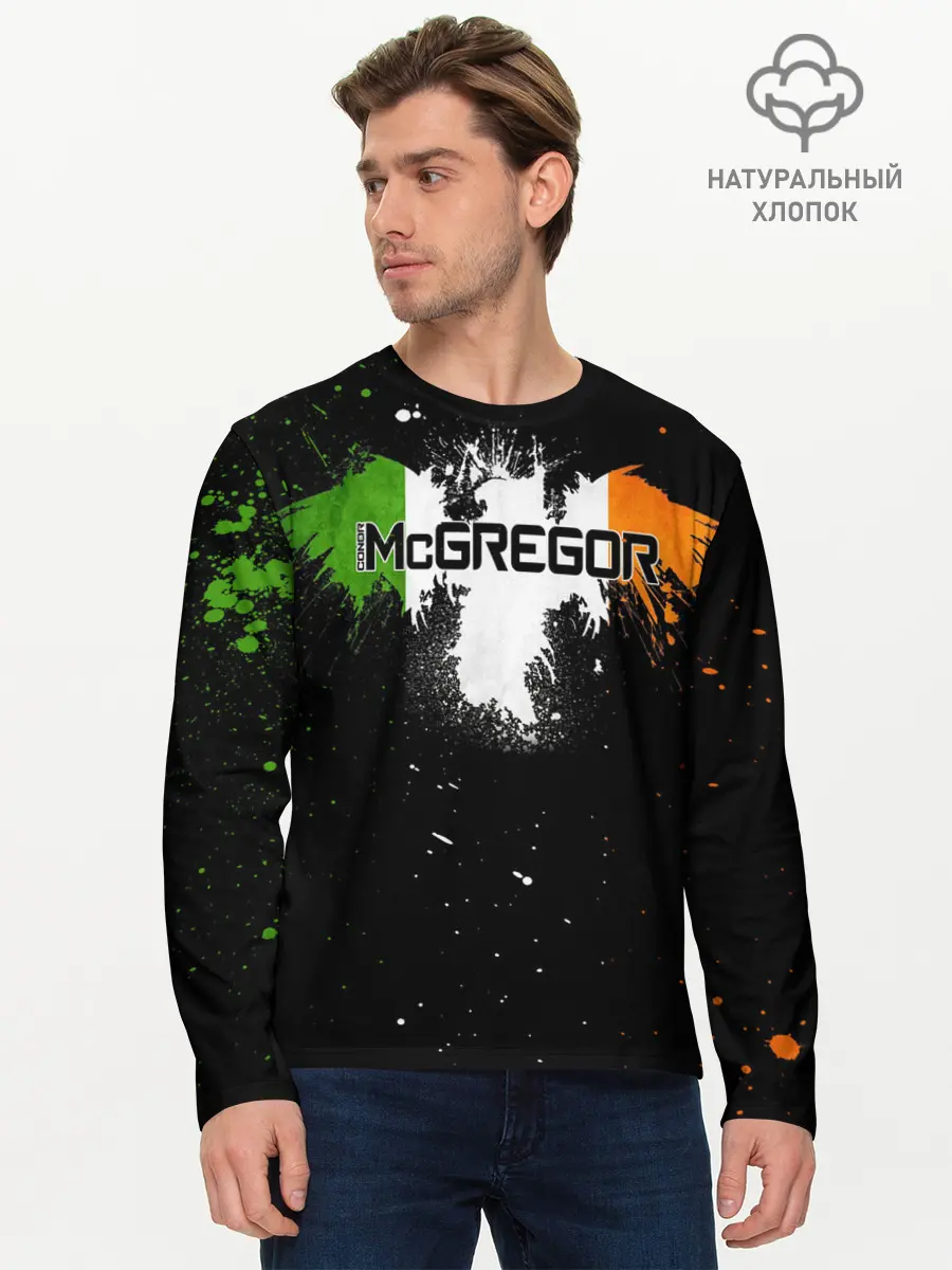 Мужской лонгслив базовый / Ирландский орел Конор МакГрегор (P007_P004ooo3017093, P004ooo3017093)