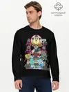 Мужской лонгслив базовый / Кальмар на дне океана (P007_P004ooo3016927, P004ooo3016927)