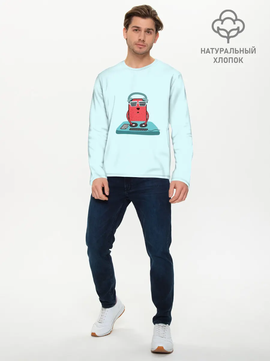 Мужской лонгслив базовый / Воспроизведение (P007_P004ooo3016655, P004ooo3016655)