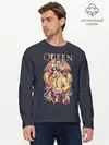 Мужской лонгслив базовый / Queen - Фредди Меркьюри (P007_P004ooo3017223, P004ooo3017223)