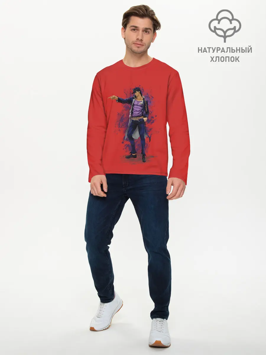 Мужской лонгслив базовый / Jotaro. Jo Jo (P007_P004ooo3017791, P004ooo3017791)