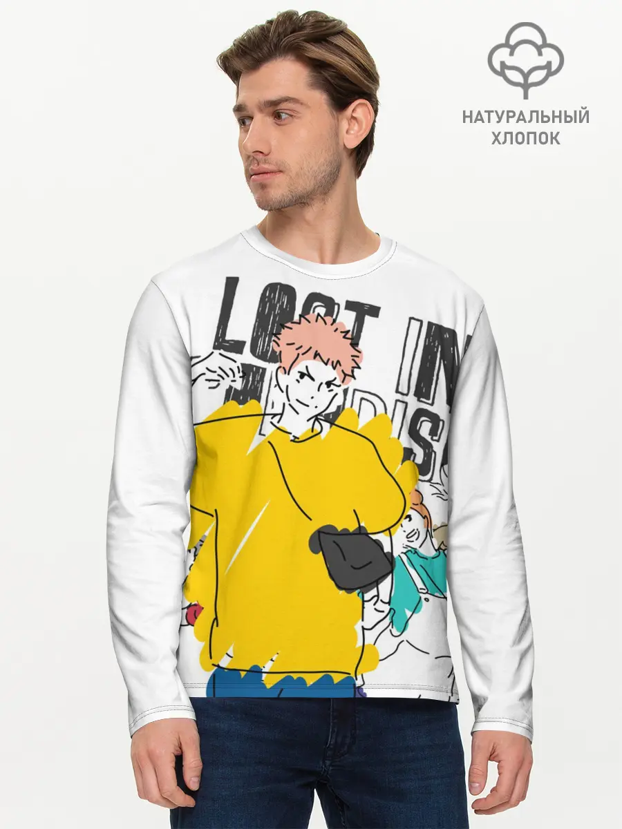 Мужской лонгслив базовый / Итадори Юдзи - Jujutsu Kaisen (P007_P004ooo3017823, P004ooo3017823)