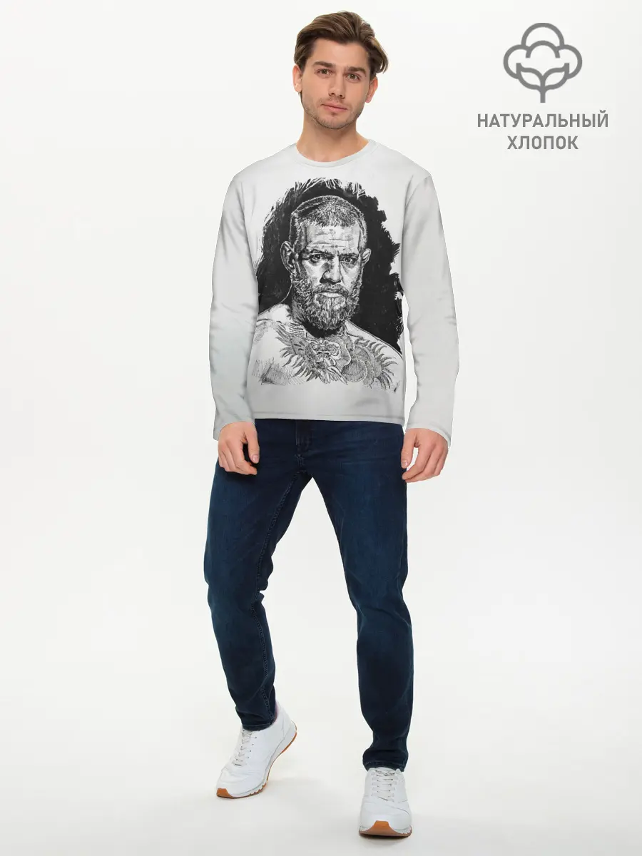 Мужской лонгслив базовый / Конор МакГрегор | Conor McGregor (P007_P004ooo3017637, P004ooo3017637)