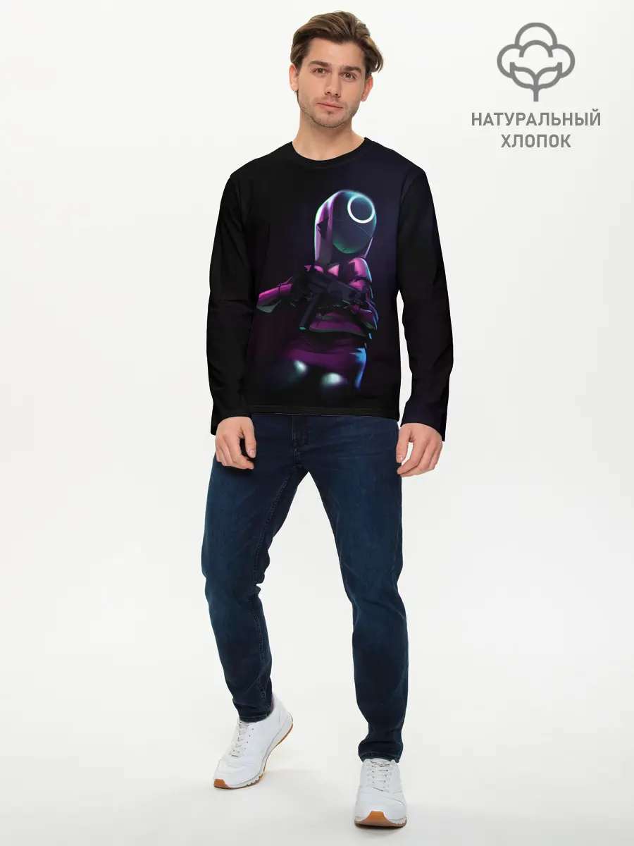 Мужской лонгслив базовый / Круг с оружием (P007_P004ooo3018221, P004ooo3018221)