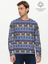 Мужской лонгслив базовый / Олени отдыхают (P007_P004ooo3018161, P004ooo3018161)