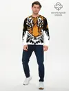 Мужской лонгслив базовый / Взгляд хозяина джунглей (P007_P004ooo3018209, P004ooo3018209)