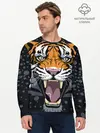 Мужской лонгслив базовый / Амурский тигр в ночи (P007_P004ooo3018287, P004ooo3018287)