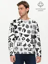 Мужской лонгслив базовый / DESTINY 2 LOGO PATTERN / ДЕСТИНИ (P007_P004ooo3018385, P004ooo3018385)