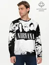 Мужской лонгслив базовый / Нирвана Рок Группа Гранж ЧБ | Nirvana (P007_P004ooo3018469, P004ooo3018469)