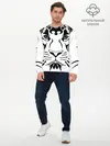 Мужской лонгслив базовый / Водяной голубоглазый тигр (P007_P004ooo3018807, P004ooo3018807)