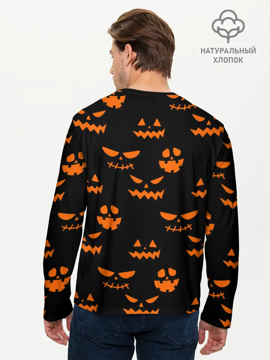 Мужской лонгслив базовый / SMILE HALLOWEEN (P007_P004ooo3018731, P004ooo3018731)