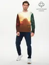 Мужской лонгслив базовый / ГОДЗИЛЛА РАЗРУШАЕТ ГОРОД (P007_P004ooo3019085, P004ooo3019085)