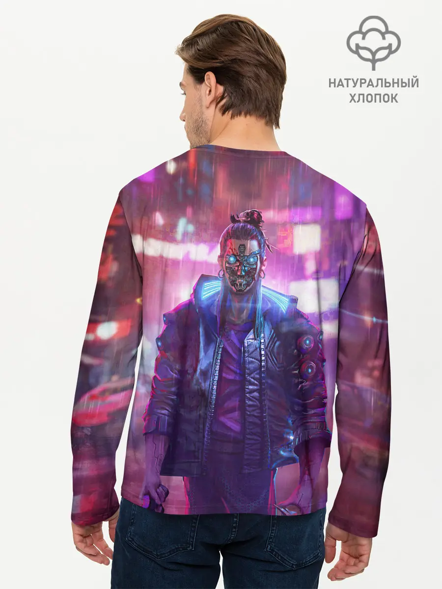 Мужской лонгслив базовый / CYBERPUNK 2077 SAMURAI, ХАОС (P007_P004ooo3019135, P004ooo3019135)