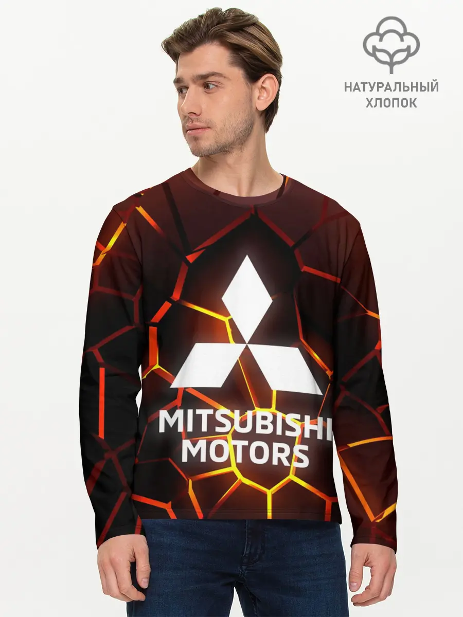 Мужской лонгслив базовый / 3D плиты с подсветкой | Митсубиси (P007_P004ooo3019587, P004ooo3019587)
