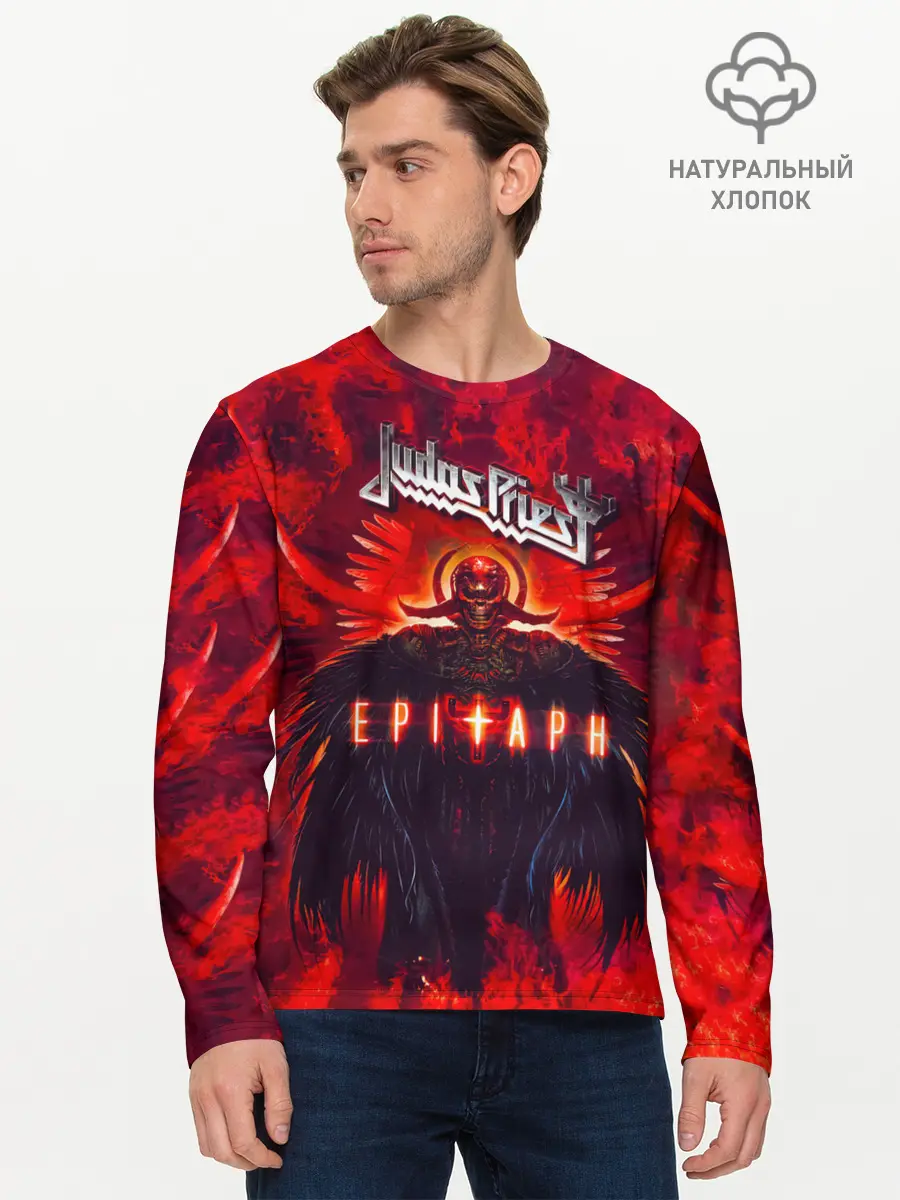 Мужской лонгслив базовый / Epitaph - Judas Priest (P007_P004ooo3020559, P004ooo3020559)