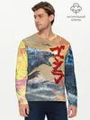 Мужской лонгслив базовый / ГОДЗИЛЛА АТАКУЕТ! (P007_P004ooo3020323, P004ooo3020323)