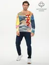 Мужской лонгслив базовый / ГОДЗИЛЛА АТАКУЕТ! (P007_P004ooo3020323, P004ooo3020323)