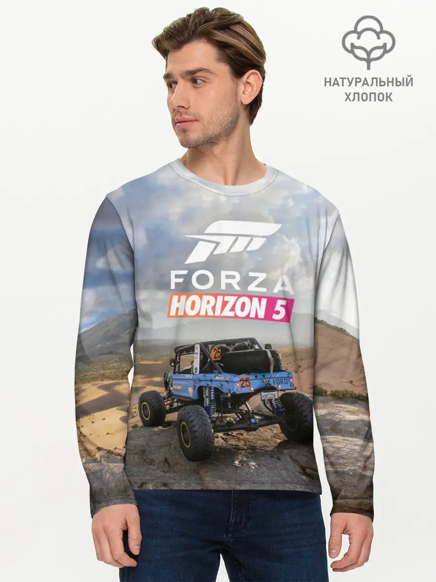 Мужской лонгслив базовый / Forza Horizon 5 (P007_P004ooo3020425, P004ooo3020425)