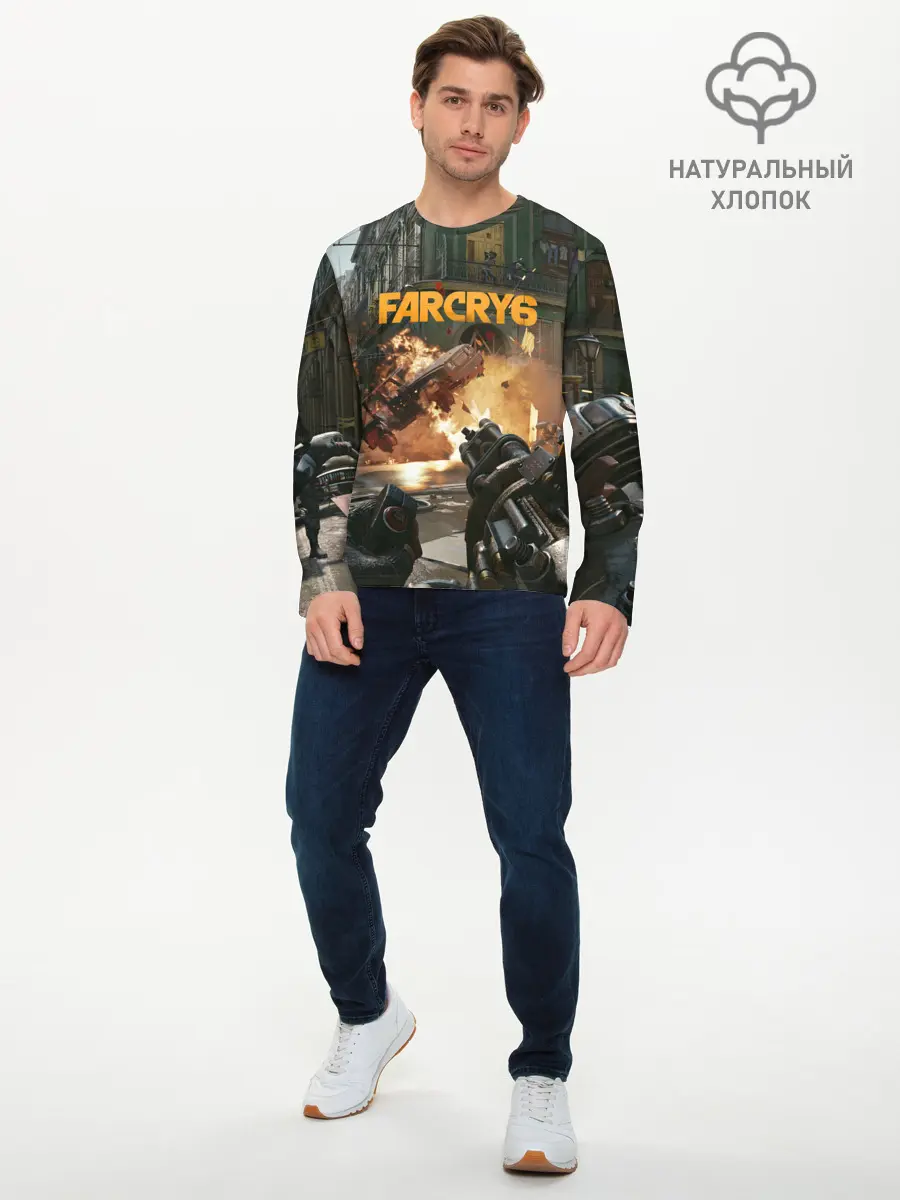 Мужской лонгслив базовый / Far Cry 6 gameplay art (P007_P004ooo3021355, P004ooo3021355)