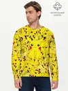 Мужской лонгслив базовый / ПИКАЧУ ПОКЕМОН PIKA PIKA (P007_P004ooo3021531, P004ooo3021531)