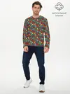Мужской лонгслив базовый / Новогодняя Праздничная Символика (P007_P004ooo3021133, P004ooo3021133)