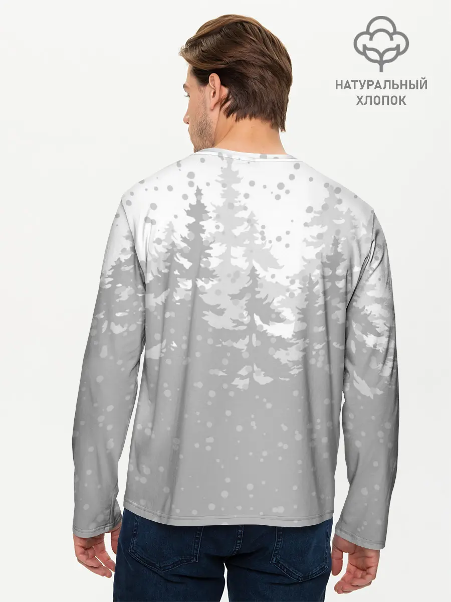 Мужской лонгслив базовый / Тигр с подарками (P007_P004ooo3021603, P004ooo3021603)