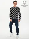 Мужской лонгслив базовый / Шахматные Клетки (P007_P004ooo3022031, P004ooo3022031)