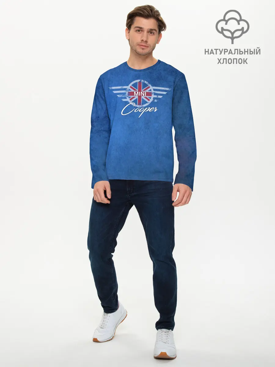 Мужской лонгслив базовый / Логотип Mini. (P007_P004ooo3021901, P004ooo3021901)