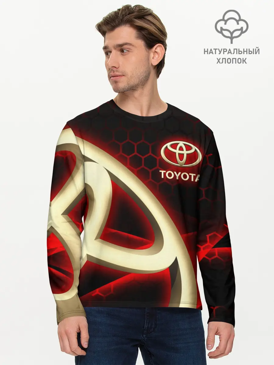 Мужской лонгслив базовый / Тойота / Toyota (P007_P004ooo3021927, P004ooo3021927)