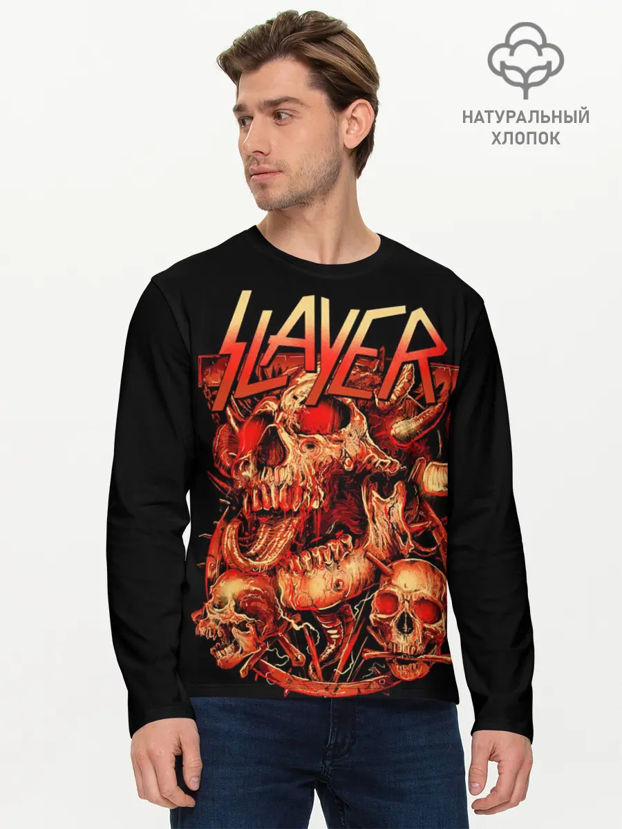 Мужской лонгслив базовый / Slayer, Reign in Blood (P007_P004ooo3021961, P004ooo3021961)