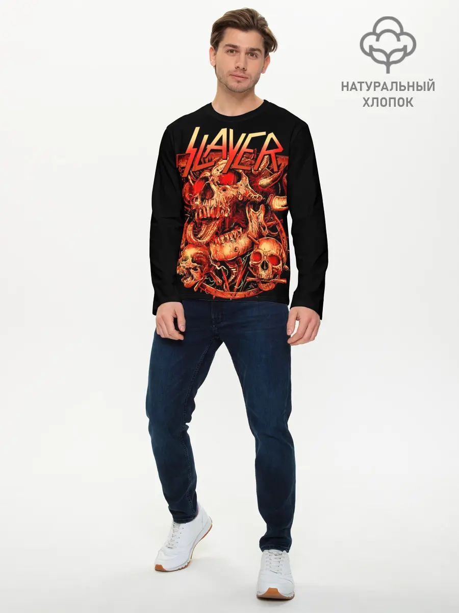Мужской лонгслив базовый / Slayer, Reign in Blood (P007_P004ooo3021961, P004ooo3021961)