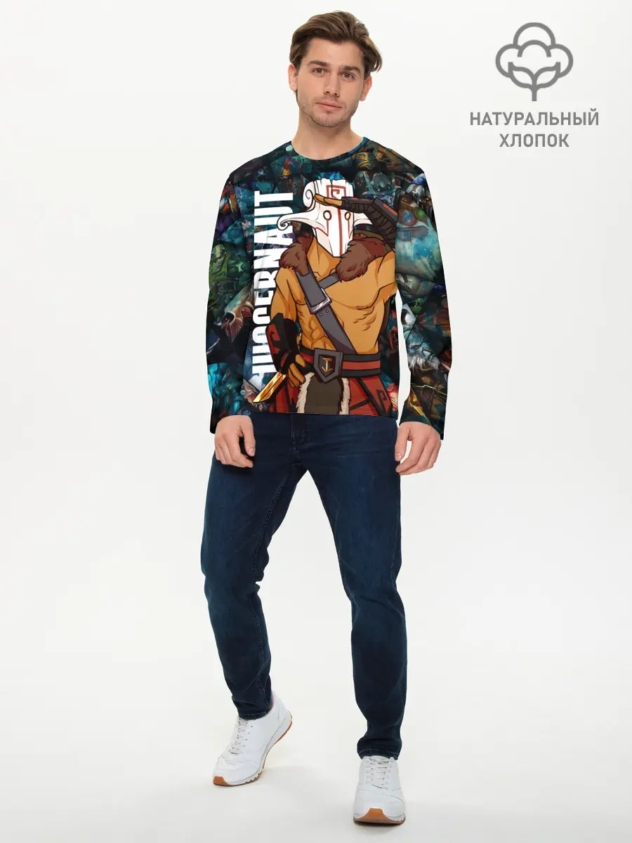 Мужской лонгслив базовый / Джаггернаут, ДОТА 2 (P007_P004ooo3022461, P004ooo3022461)