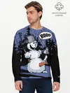 Мужской лонгслив базовый / Снеговик на Хэллоуин (P007_P004ooo3022465, P004ooo3022465)