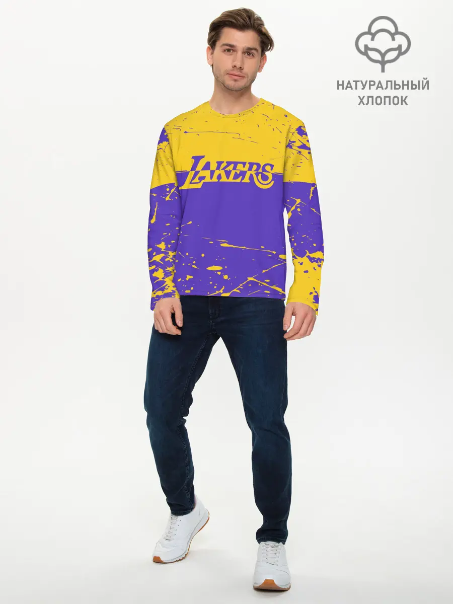 Мужской лонгслив базовый / Kobe Bryant - Los Angeles Lakers - NBA (P007_P004ooo3022147, P004ooo3022147)