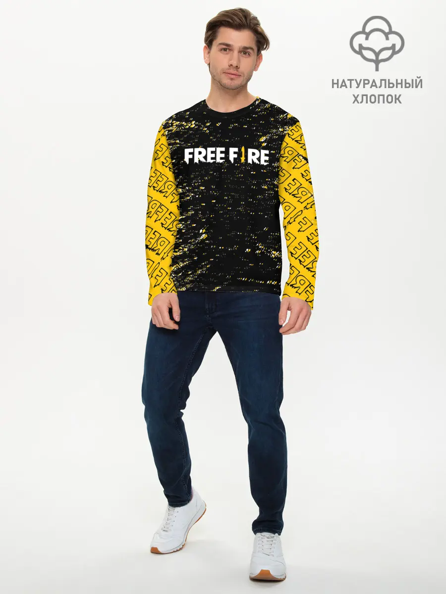 Мужской лонгслив базовый / garena | free fire, (P007_P004ooo3022141, P004ooo3022141)