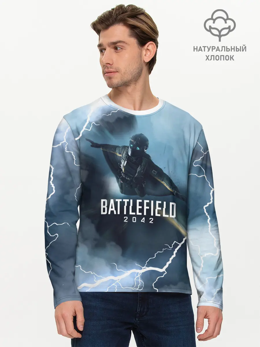 Мужской лонгслив базовый / WINGSUIT | BATTLEFIELD 2042 (P007_P004ooo3022085, P004ooo3022085)
