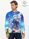 Мужской лонгслив базовый / Aqua Beach (P007_P004ooo3022775, P004ooo3022775)