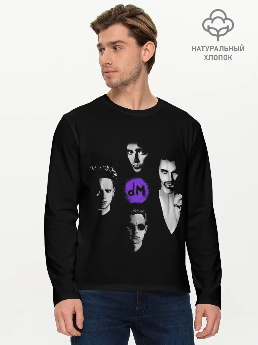 Мужской лонгслив базовый / Depeche mode band (P007_P004ooo3022785, P004ooo3022785)