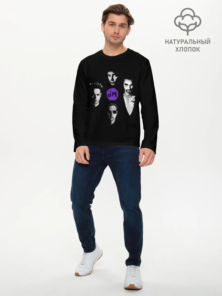 Мужской лонгслив базовый / Depeche mode band (P007_P004ooo3022785, P004ooo3022785)