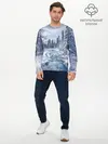 Мужской лонгслив базовый / СНЕЖНЫЙ ПЕЙЗАЖ (P007_P004ooo3023079, P004ooo3023079)