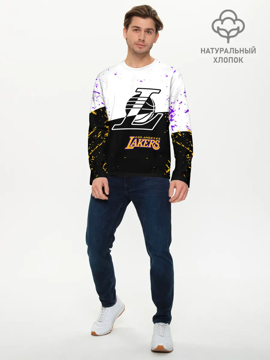 Мужской лонгслив базовый / Коби Брайант Los Angeles Lakers, (P007_P004ooo3023067, P004ooo3023067)