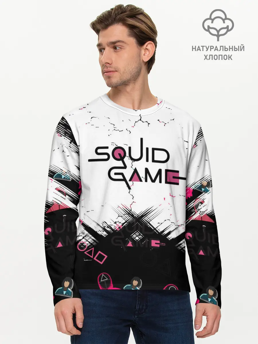 Мужской лонгслив базовый / SQUID GAME | ИГРА В КАЛЬМАРА, (P007_P004ooo3022915, P004ooo3022915)