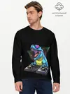 Мужской лонгслив базовый / Динозавр ди-джей (P007_P004ooo3022999, P004ooo3022999)