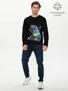Мужской лонгслив базовый / Динозавр ди-джей (P007_P004ooo3022999, P004ooo3022999)