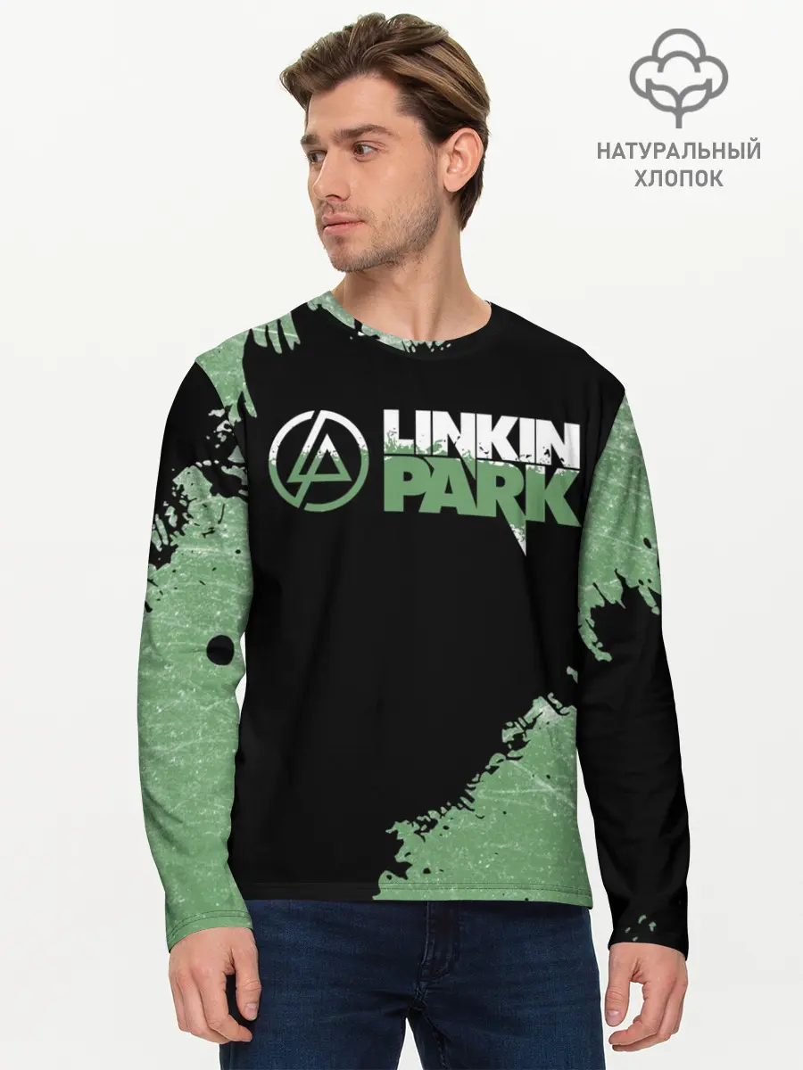 Мужской лонгслив базовый / Линкин Парк в стиле Гранж | Linkin Park (P007_P004ooo3023367, P004ooo3023367)