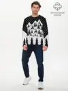 Мужской лонгслив базовый / Северные Олени в Горах (P007_P004ooo3023313, P004ooo3023313)