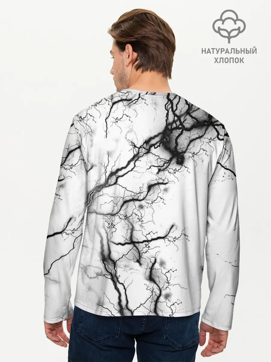 Мужской лонгслив базовый / нейронные связи (P007_P004ooo3023871, P004ooo3023871)