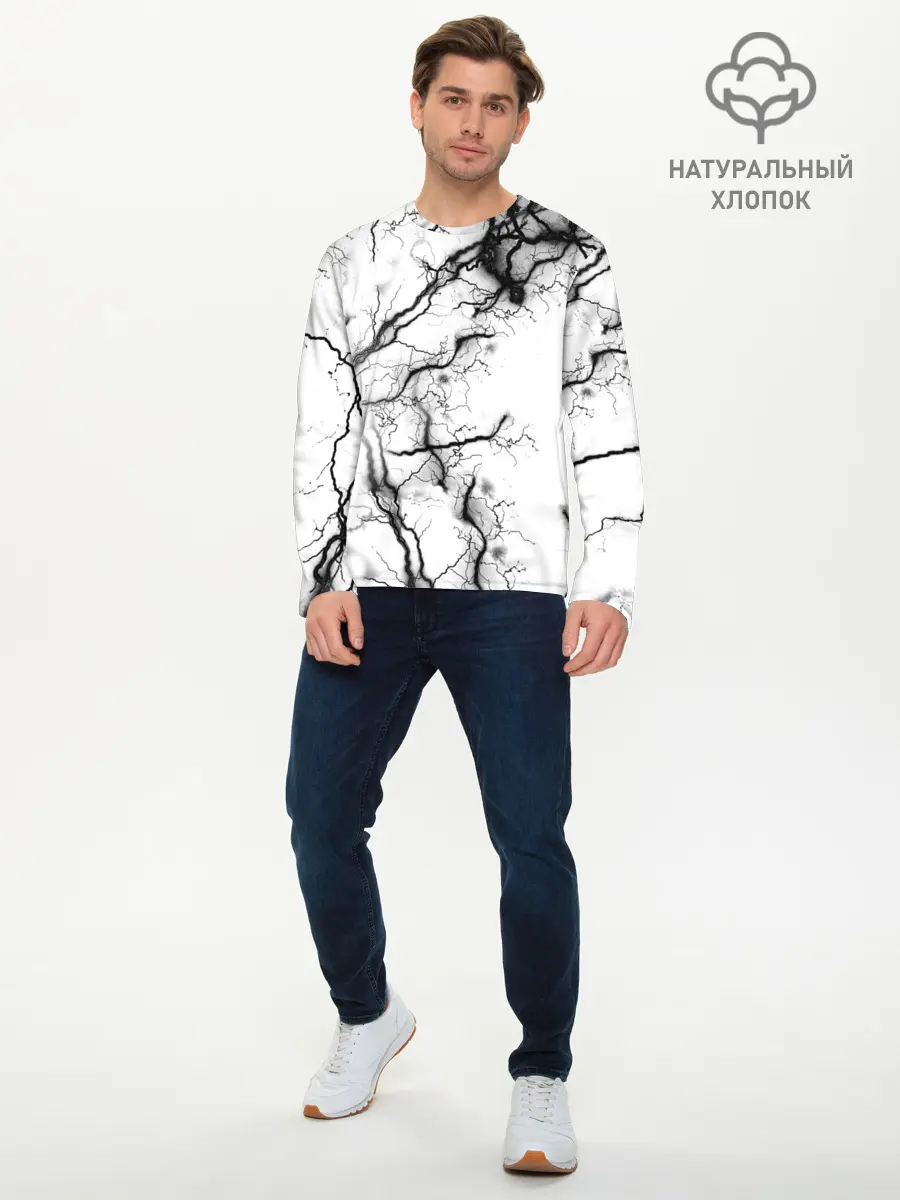 Мужской лонгслив базовый / нейронные связи (P007_P004ooo3023871, P004ooo3023871)