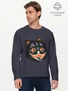 Мужской лонгслив базовый / Одержимый кот (P007_P004ooo3023905, P004ooo3023905)